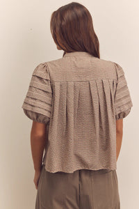 Puff Pintuck Sleeve Blouse