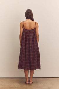 Pleated Knee Cami Dress - Berry