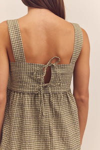 Back Tie Midi Dress - Olive