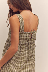 Back Tie Midi Dress - Olive