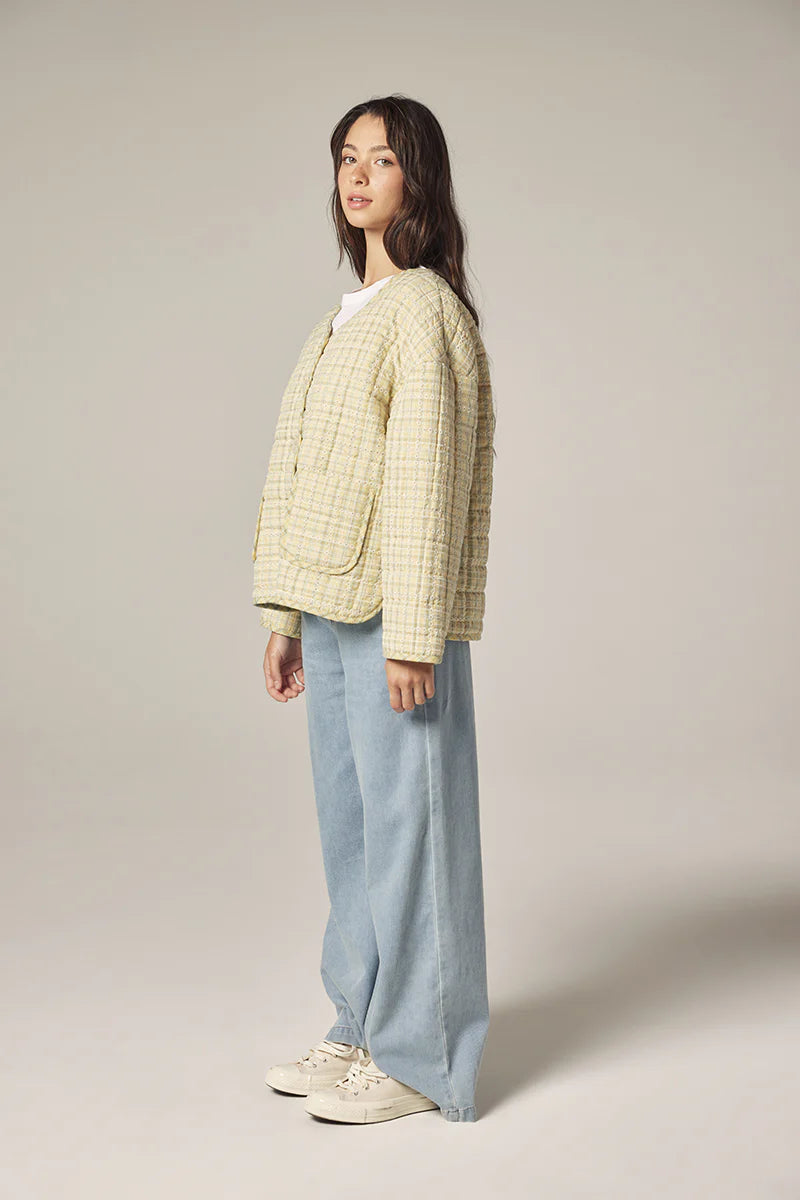 Eyelet Reversible Quilted Jacket