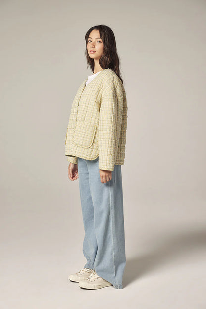 Eyelet Reversible Quilted Jacket