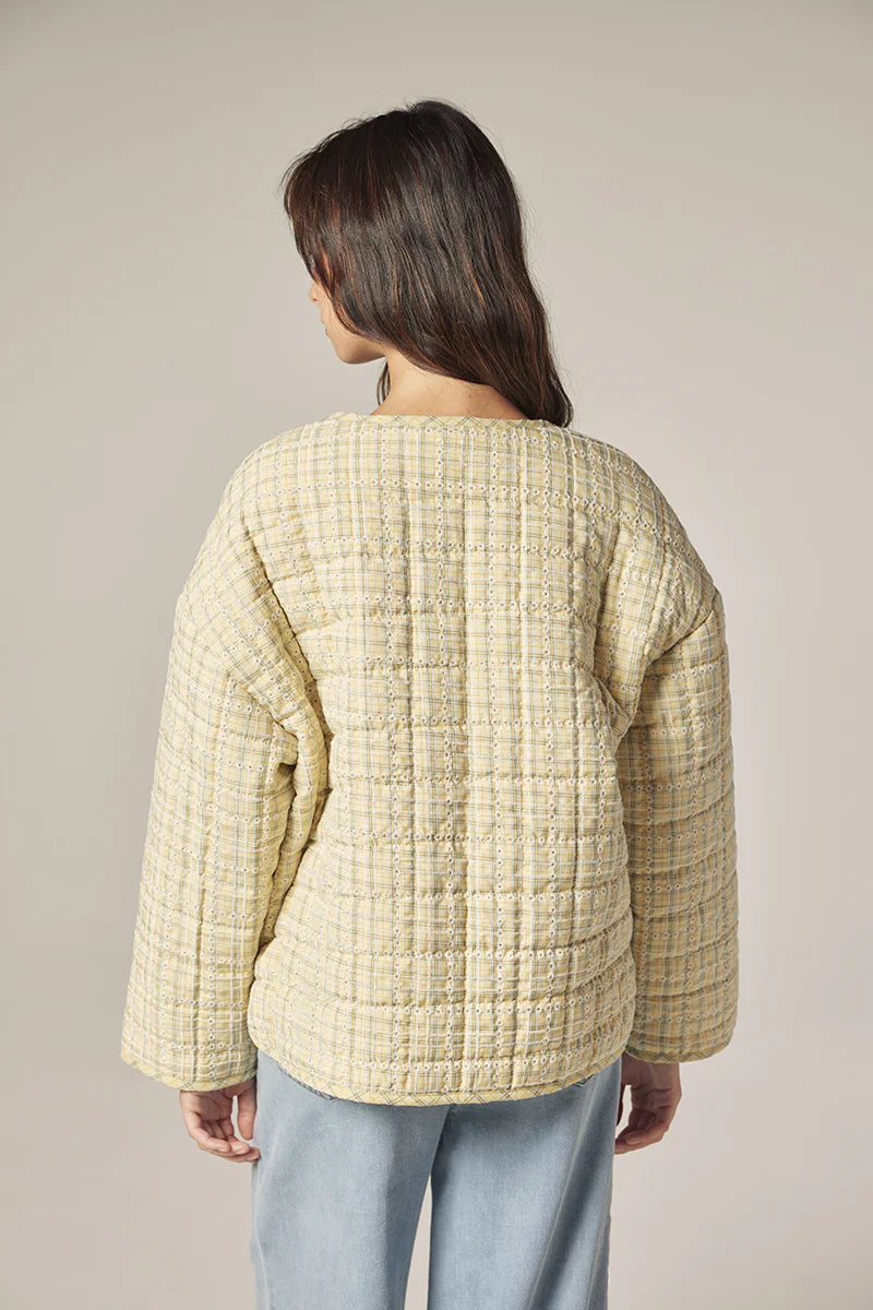 Eyelet Reversible Quilted Jacket