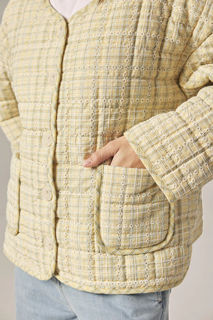 Eyelet Reversible Quilted Jacket