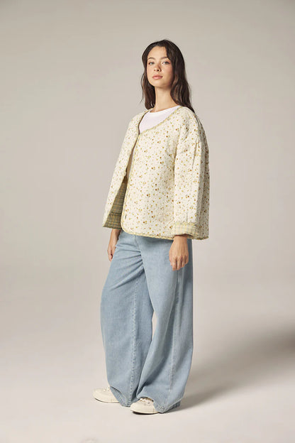 Eyelet Reversible Quilted Jacket