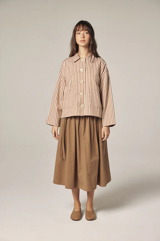 Striped Jacket Brown