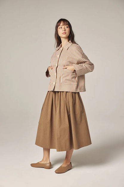 Striped Jacket Brown