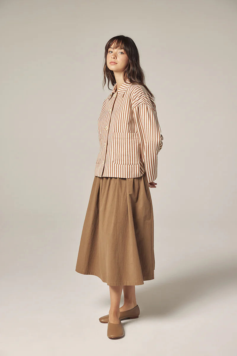 Striped Jacket Brown