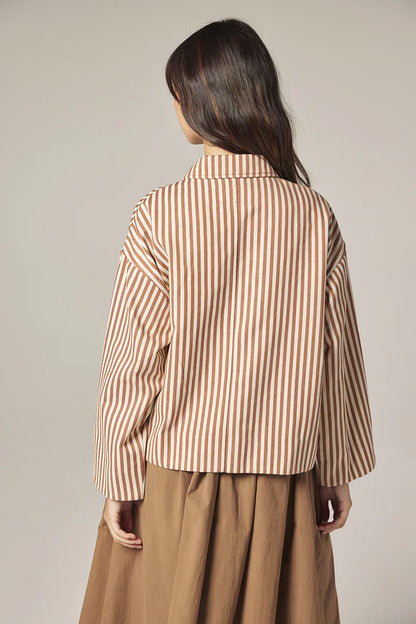 Striped Jacket Brown