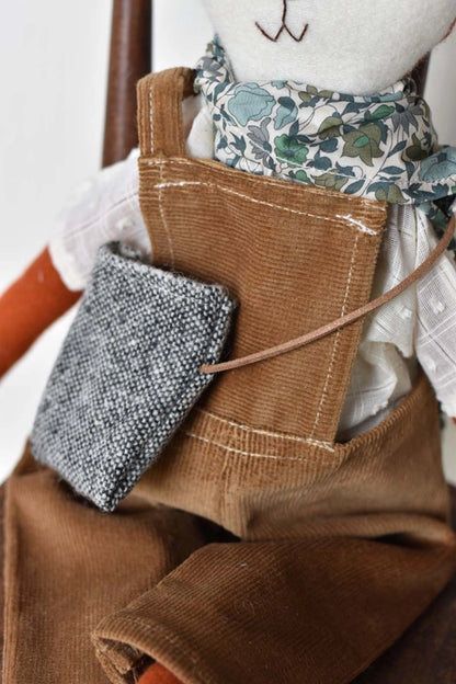 Florette the Fox Doll - Overalls