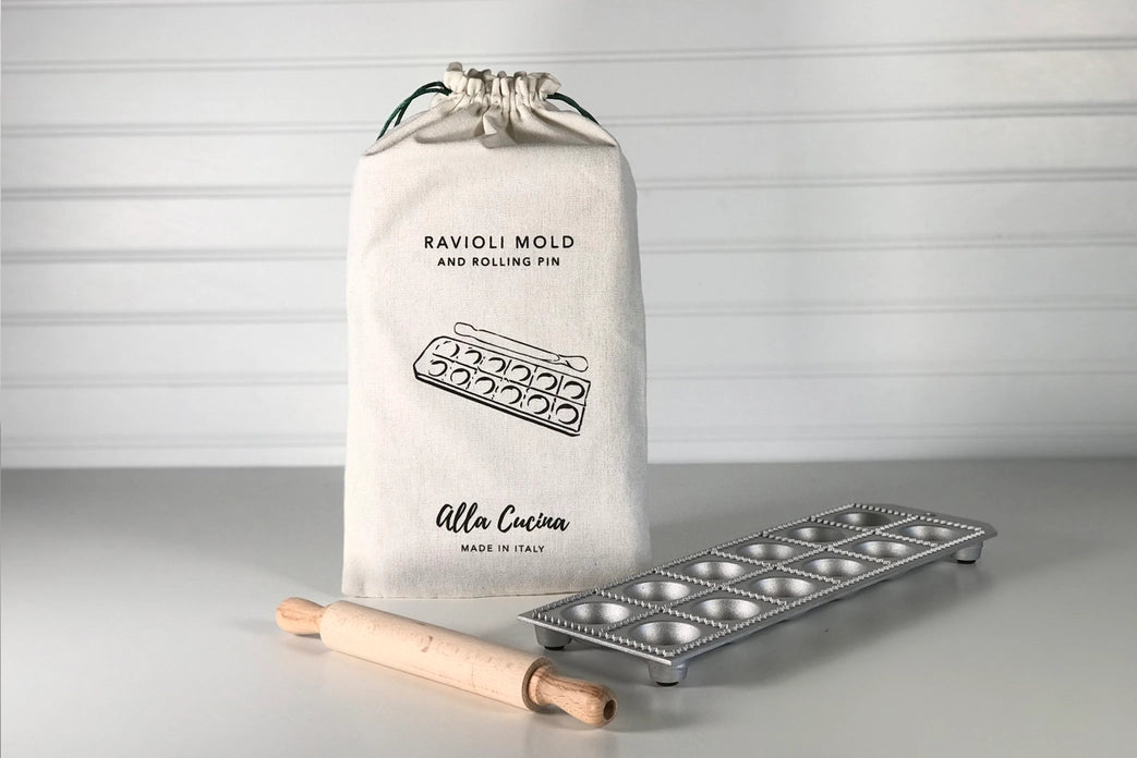 Italian 12pc Ravioli Mold & Roller