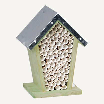 Bee House with Paper Straws