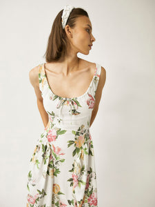 Shisha Linen Floral Maxi Dress