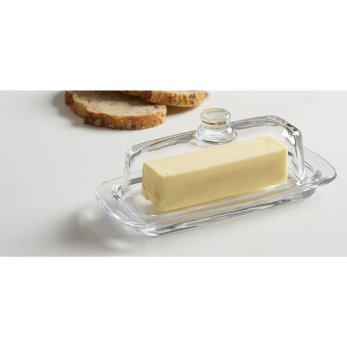 Glass Butter Dish with Lid