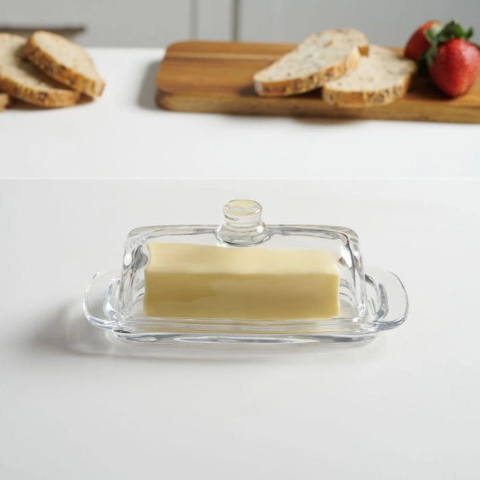Glass Butter Dish with Lid