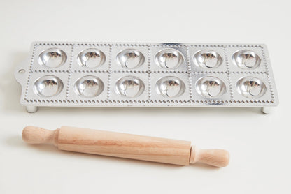 Italian 12pc Ravioli Mold & Roller