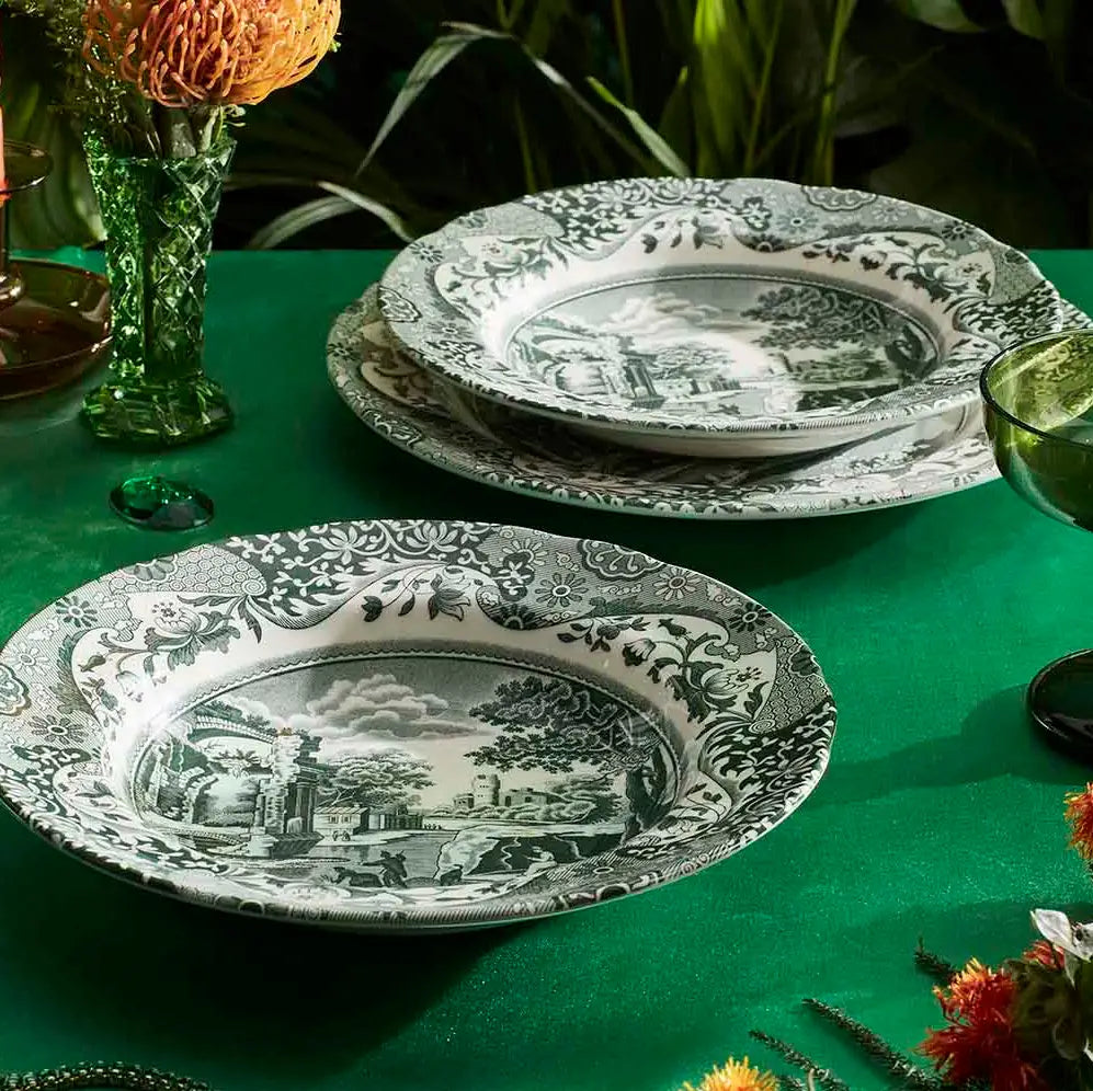 Green Italian Soup Plate 9in