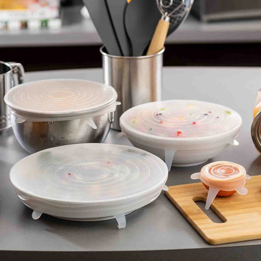 Round Stretch Storage Lids - 6pk