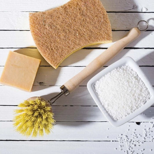 Natural Bristle Veggie and Dish Scrub Brush