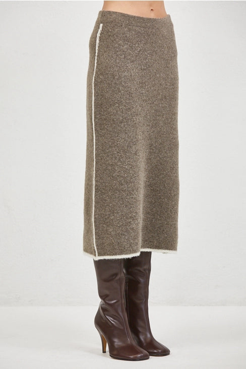 Knit Midi Skirt - Mocha