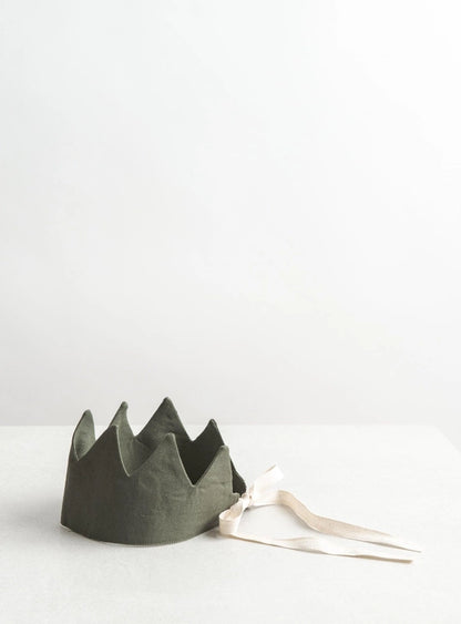 Linen Crown - Forest Green