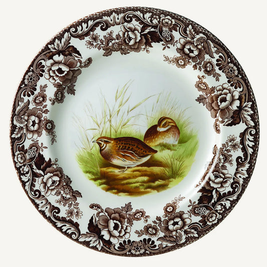 Woodland Quail Salad Plate 8in