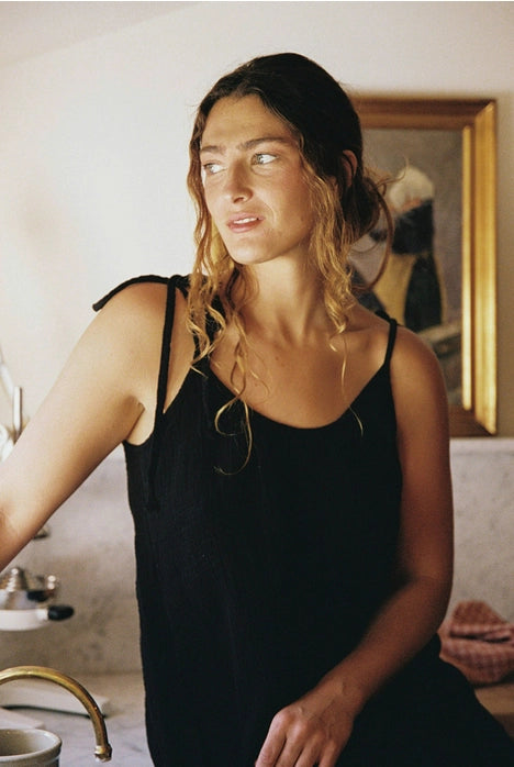 Organic Gauze Dress - Black