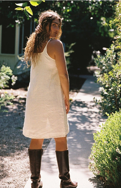 Jardin Linen Dress - Cream