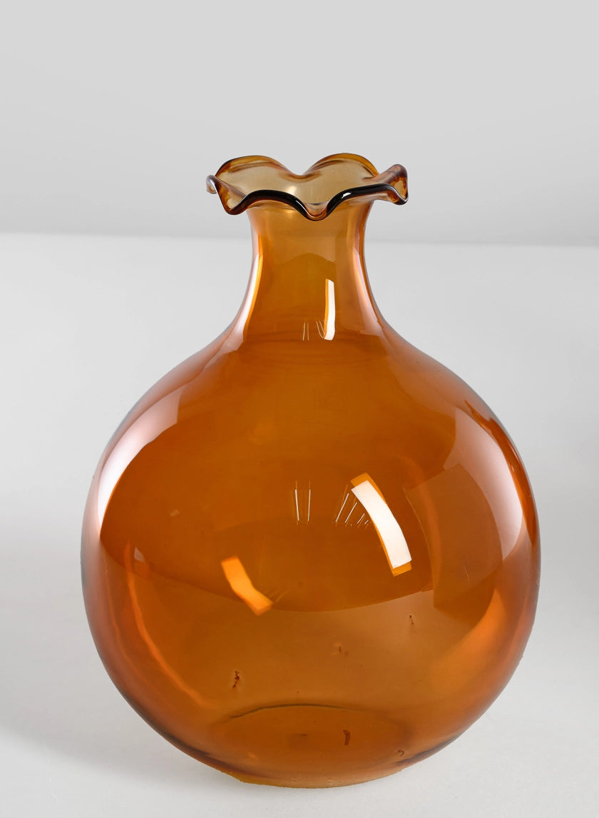Amber Iris Ball Vase