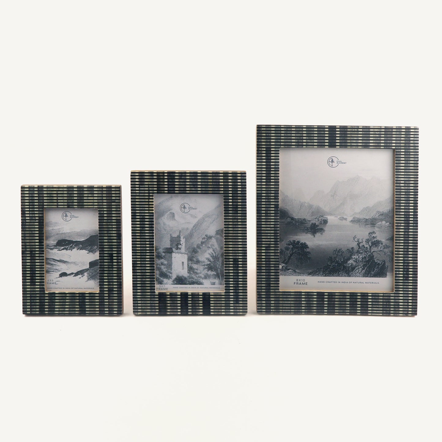 Black Bone Lined Frames