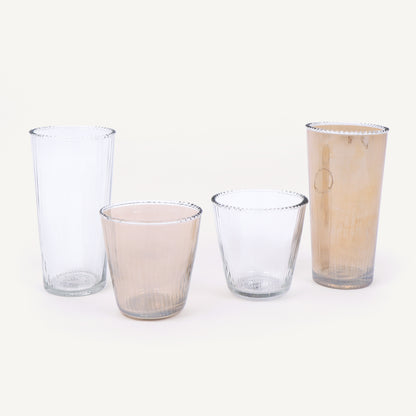 Ribbed Glass - Set of 4