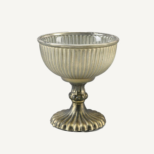 Antique Gold & Silver Glass Pedestal