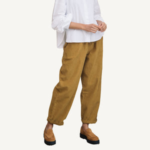 Myoga Organic Cotton Cord Trouser - Ochre