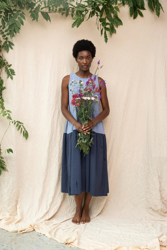 Washed Blue & Midnight Dress