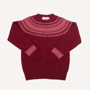 Bordeaux Fair Isle Cardigan