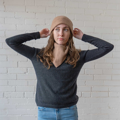 CA Cashmere Crew - Charcoal
