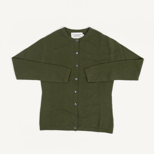 CA Cashmere Cardigan - Bay Leaf