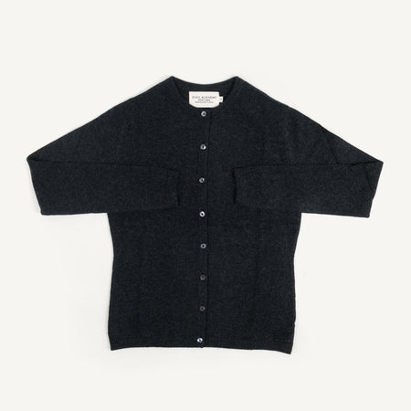 CA Cashmere Cardigan - Charcoal