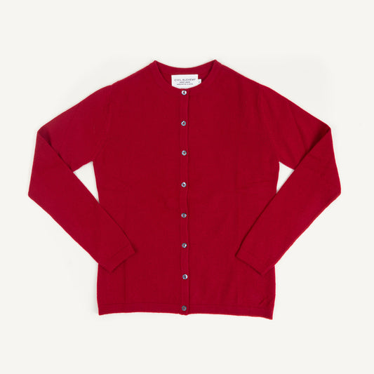 CA Cashmere Cardigan - Garnet