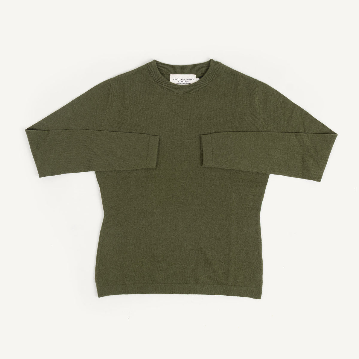 CA Cashmere Crew - Bay Leaf
