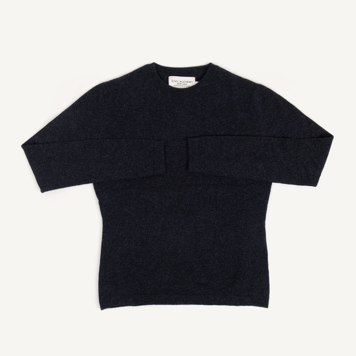 CA Cashmere Crew - Charcoal
