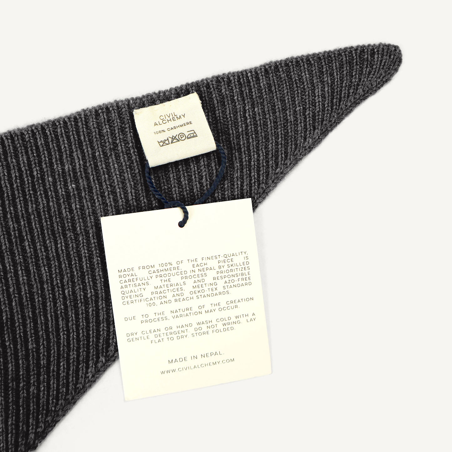 CA Cashmere Scarf - Charcoal
