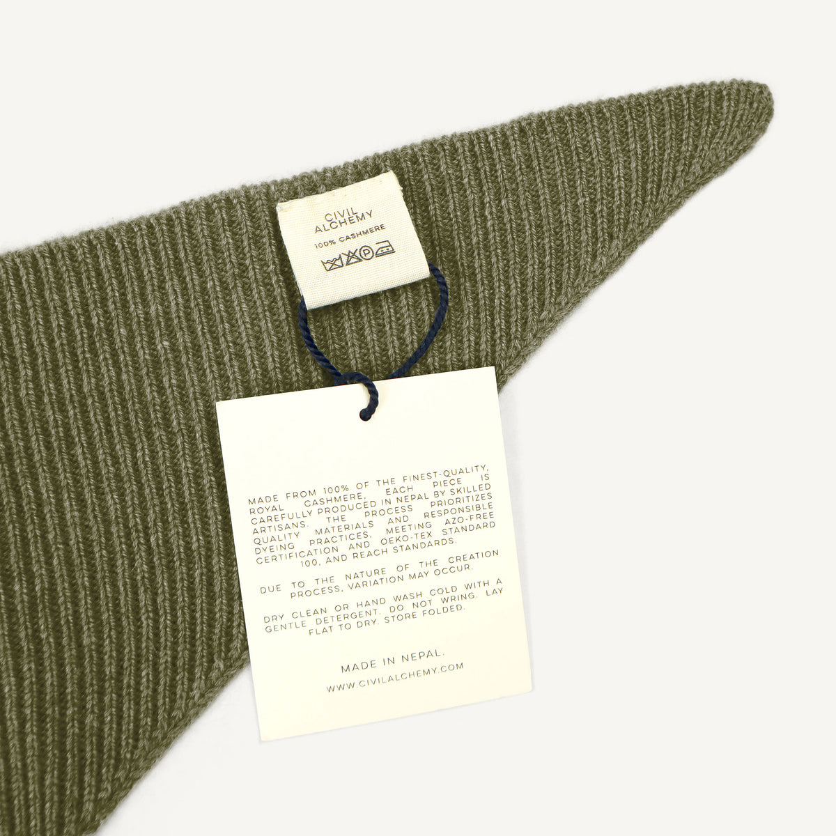 CA Cashmere Scarf - Bay Leaf