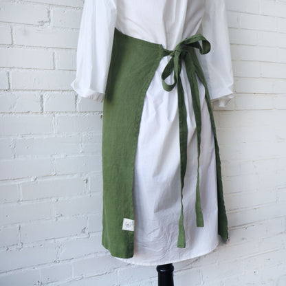 Linen Daily Apron - Dark Green