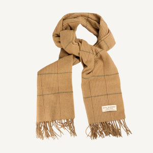 Natural Windowpane LT Cashmere Scarf