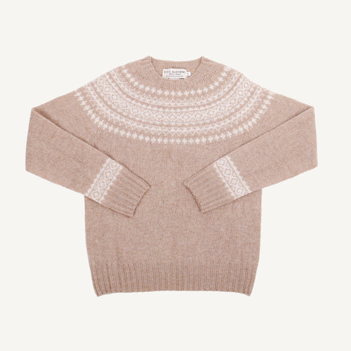 Oatmilk Fairisle Crew Neck Sweater