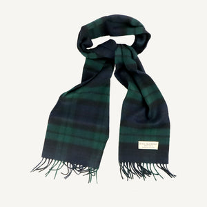 Tartan Blue Green Cashmere Scarf