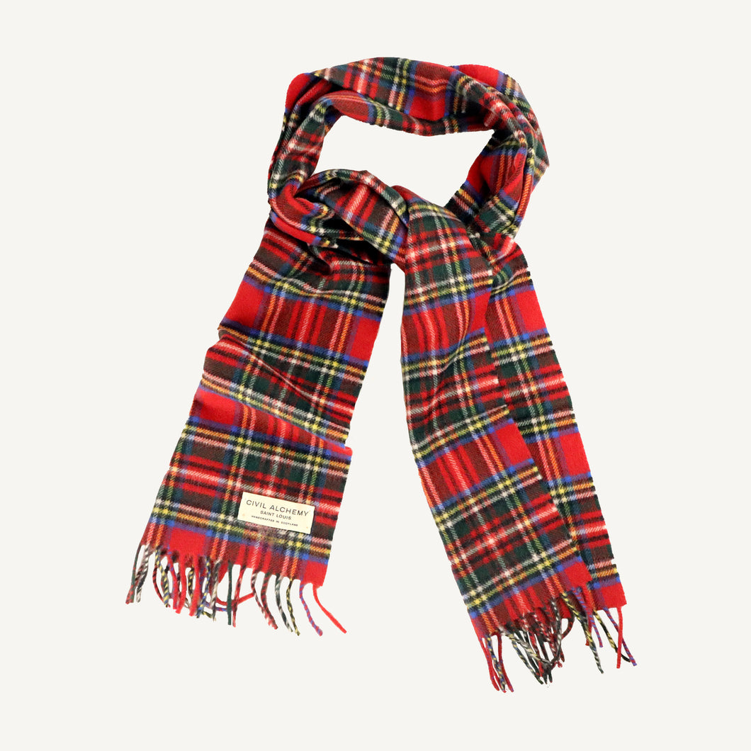 Tartan Red Cashmere Scarf