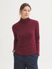 Pointelle Turtle Neck - Burgundy