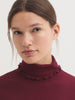Pointelle Turtle Neck - Burgundy